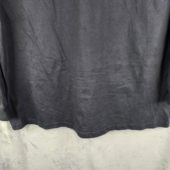 Mens Black Pocket Shirt Long Sleeve Large And In Charge Crew Neck Size 2XL - Picture 3 of 10
